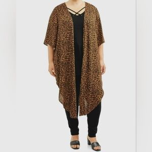Leopard Print Kimono & Tank